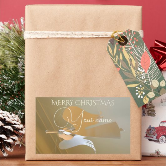 Angel-Trompeten Rechteckiger Aufkleber (Feiertag)