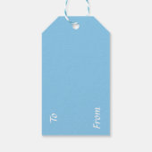 Angel trompets Frohe Weihnachten Geschenkanhänger (Rückseite)