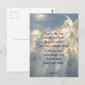  Angel Trust in the Lord Quote Inspirational Postkarte (Vorne/Hinten)