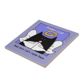 Angel Tuxedo Cat Personalize Fliese (Seite)