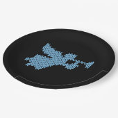 Angel Ugly Weihnachtssüßchen Knitting Blau Pappteller (Schrägansicht)