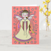 Angel Ukrainische Volkskunst Karte (Gelbe Blume)