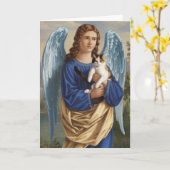 Angel und Calico Cat Karte (Gelbe Blume)