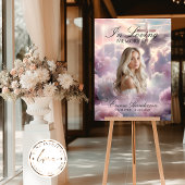 Angel- und Cross Memorial-Begrüßungszeichen Poster