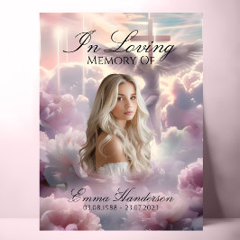 Angel- und Cross Memorial-Begrüßungszeichen Poster