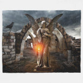 ANGEL und CROW Fleecedecke (Vorderseite (Horizontal))
