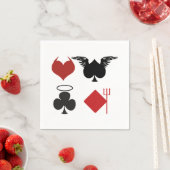 Angel und Devil Card Anzug Papier Napkin Serviette (Beispiel)