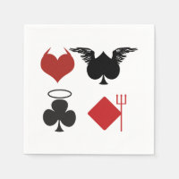 Angel und Devil Card Anzug Papier Napkin