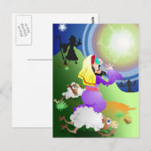 Angel und Hirten Postkarte (Vorne/Hinten)