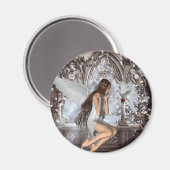 Angel und ihre Taube Magnet (Vorderseite/Rückseite)