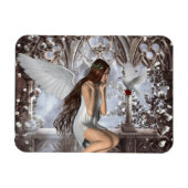Angel und ihre Taube Magnet (Horizontal)