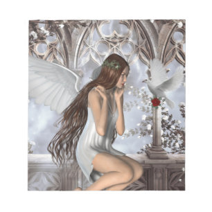 Angel und ihre Taube Notizblock