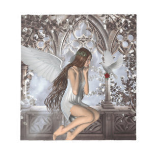 Angel und ihre Taube Notizblock