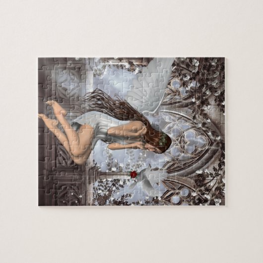 Angel und ihre Taube Puzzle (Horizontal)