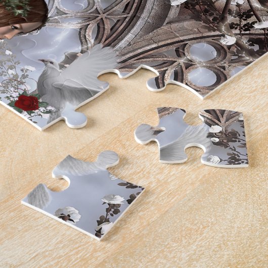 Angel und ihre Taube Puzzle (Seite)