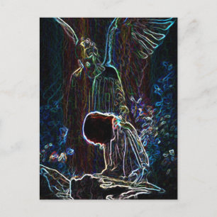 Angel und Jesus Postkarte