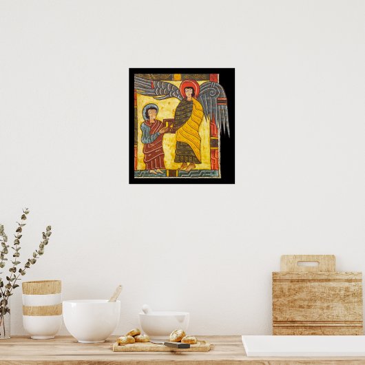 Angel und John Apocolypse 2 Illuminated Manuscript Poster (Küche)