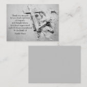 Angel und Kreuz nach der Beerdigung danke Ihnen Ka Mitteilungskarte (Vorne/Hinten)