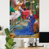 Angel und Maria - mittelalterliche religiöse Kunst Poster (Heimbüro)