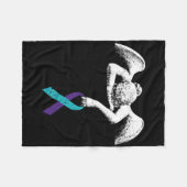 Angel und Selbstmordbewusstsein Suizidpräventionsk Fleecedecke (Vorderseite (Horizontal))