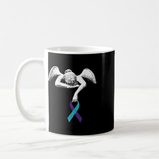 Angel und Selbstmordbewusstsein Suizidpräventionsk Kaffeetasse (Links)