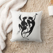 Angel und Silhouette des Teufels Kissen (Decke)