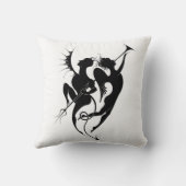 Angel und Silhouette des Teufels Kissen (Rückseite)