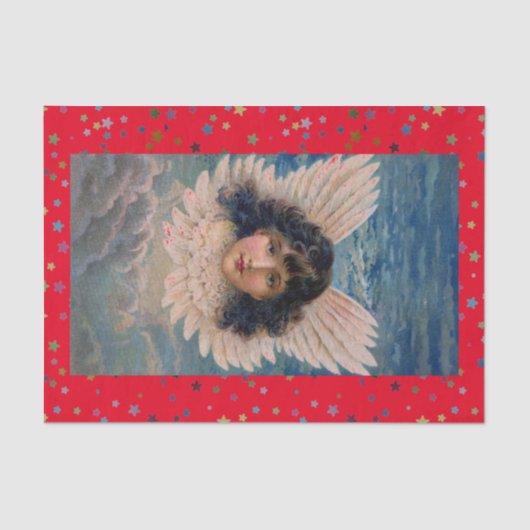 ANGEL UND STARS-TISSUPAPIER SEIDENPAPIER (Vorderseite)