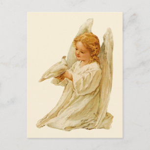 Angel und Taube - Osterzeit Feiertagspostkarte