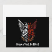 Angel und Teufel Half Himmel Sent Hell Bent Einladung (Vorne/Hinten)