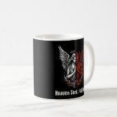 Angel und Teufel Half Himmel Sent Hell Bent Kaffeetasse (VorderseiteRechts)