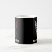 Angel und Teufel Half Himmel Sent Hell Bent Kaffeetasse (Mittel)