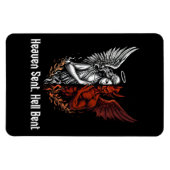 Angel und Teufel Half Himmel Sent Hell Bent Magnet (Horizontal)