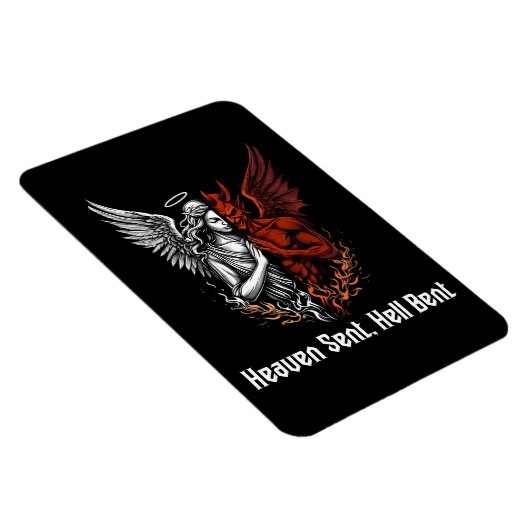 Angel und Teufel Half Himmel Sent Hell Bent Magnet (Rechte Seite)
