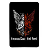 Angel und Teufel Half Himmel Sent Hell Bent Magnet (Vertikal)