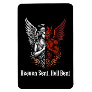 Angel und Teufel Half Himmel Sent Hell Bent Magnet