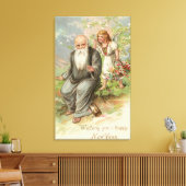 Angel- und Vaterzeit # 1 Leinwanddruck (Insitu (Wohnzimmer))