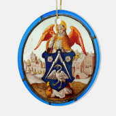 Angel und Wappen aus dem Mittelalter Keramik Ornament (Links)