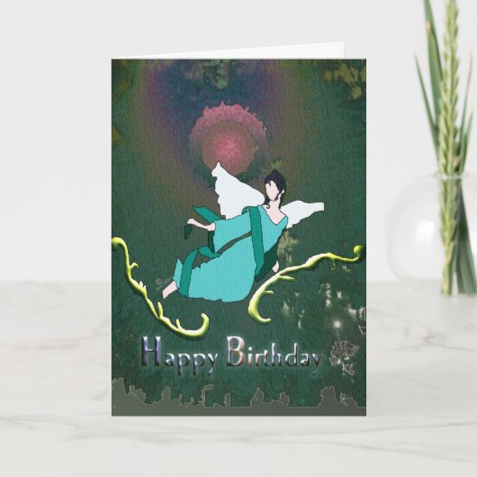 Angel Universum Sternenstaub Glückwunsch Geburtsta Dankeskarte (Vorderseite)