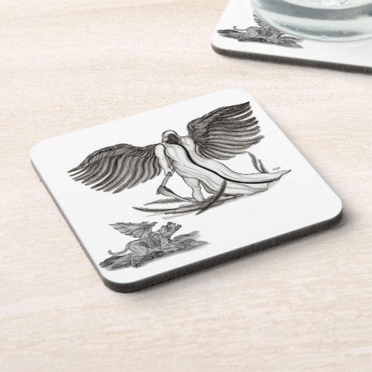 Angel Uriel Getränkeuntersetzer (Linke Seite)