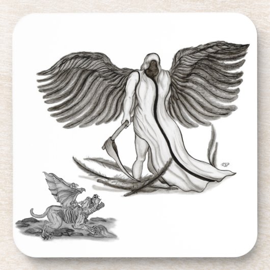 Angel Uriel Getränkeuntersetzer (Vorderseite)