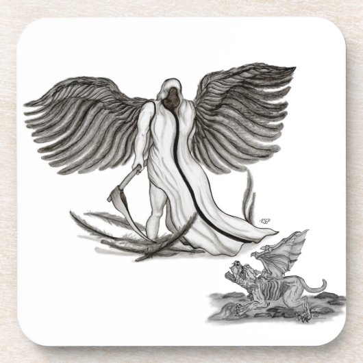 Angel Uriel Getränkeuntersetzer (Vorderseite)