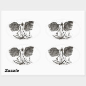 Angel Uriel Ovaler Aufkleber (Blatt)