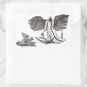 Angel Uriel Rechteckiger Aufkleber (Tasche)