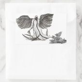 Angel Uriel Rechteckiger Aufkleber (Tasche)