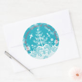 Angel-Utensilien aus der Küche des Weihnachtslabel Runder Aufkleber (Umschlag)