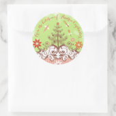 Angel-Utensilien aus der Küche des Weihnachtslabel Runder Aufkleber (Tasche)