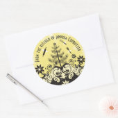 Angel-Utensilien aus der Küche des Weihnachtslabel Runder Aufkleber (Umschlag)