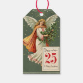 Angel Viktorianische Weihnachten 25. Dezember Set  Geschenkanhänger (Vorderseite)
