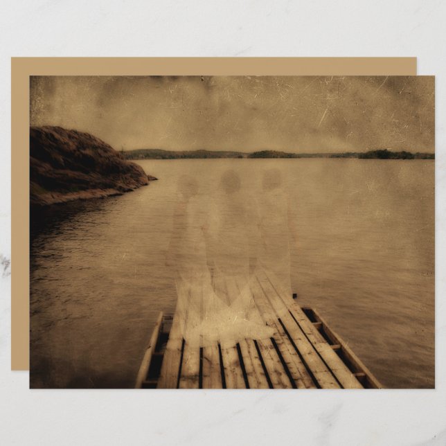 Angel Vintag antike braun Sepia Textur (Vorne/Hinten)